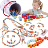 Klasické Svět Dřevěné Korálky na Navlékání - 96 ks