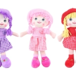 Hadrová panenka s kloboukem 47 cm