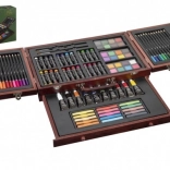 Kreativní výtvarná sada v dřevěném kufříku 103 ks