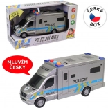 Policejní auto 19,5 cm se světlem a zvukem na baterie