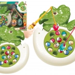 Hra lovení rybek s pruty a světly – dinosaurus