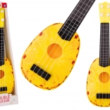 Ukulele pro děti s motivem ananasu, žluté