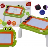 Stůl na kreslení Znikopis Krokodýl s razítky zelený