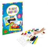 Pískové malování – loď a auto