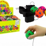 Piłka PU na gumě 6 cm se srdíčky