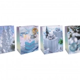 Dárková taška M 26 × 32 × 10 cm – vánoční motiv