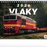 Stolní kalendář Vlaky 2026