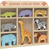 Dřevěná sada safari zvířátek 2Kids Toys