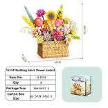 Stavebnice jarní kytice v košíku, 1615 dílků