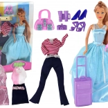 Lalka s příslušenstvím a cestovní sada