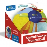 BABY CLEMENTONI měkký hudební míč se zvířecími zvuky (Ø 15 cm)
