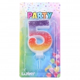 Párty svíčka číslo 5 Hvězdy