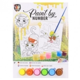 Malování podle čísel dinosaurus a tygr pro děti