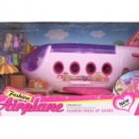 Módní letadlo pro panenky s doplňky