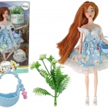 Panenka Emily jarní – zrzavé vlasy, květinové šaty