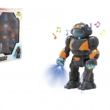 Robot chodící plastový se světly a zvuky 22 cm