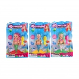 Mořská víla s dlouhými vlasy a lesklými šaty