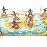 Figurky indiánů s mapou