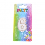 Párty svíčka číslo 6 zlatá