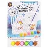 Malování podle čísel – psi u moře, sada 2 obrázků