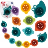 woopie dětské koupací kelímky na přelévání – sada 8 ks s motivem krokodýla