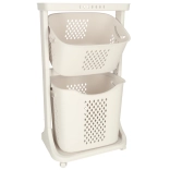 Dvoupatrový pojízdný organizér na prádlo a hračky