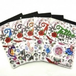 Dočasné tetování v bloku – 280 ks, mix motivů