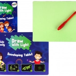 Fluorescenční světelná tabule pro kreslení