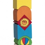 Dřevěná pyramidová hračka s Krtečkem