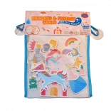 Pěnové koupací samolepky jednorožci s úložnou síťkou