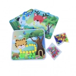 Barevná mozaika s hříbky a obrázky – 5 motivů