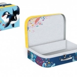 Školní papírový kufřík s motivem kosatky