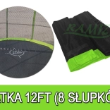 Ochranná síť SkyRamiz zelená pro zahradní trampolínu 366cm 8 tunelů na sloupky