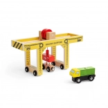 Dřevěný portálový jeřáb BIGJIGS Rail