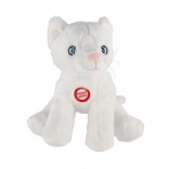 Plyšová kočička se zvukem 15 cm – bílá