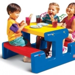Dětský piknikový stůl LITTLE TIKES Jr s lavicemi – modrý