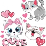 Nálepky Roztomilé Kočky nažehlovací arch