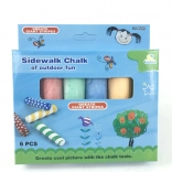 Barevné křídy na chodník 6 ks