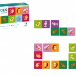 Domino zvířátka – 28 dílků, společenská hra pro děti