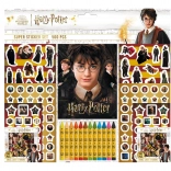 Samolepkový set HARRY POTTER s blokem a voskovkami