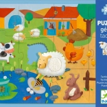 Djeco hmatové puzzle farma