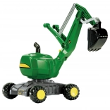 dětská šlapací kopací jeřáb rolly toys john deere – zelený