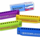 ústní harmonika bontempi 10 děr – barevná školní