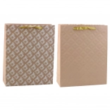 Dárková taška se světlým béžovým embossingem