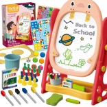 woopie oboustranná magnetická tabule na kreslení a učení písmen a čísel, 56 dílů