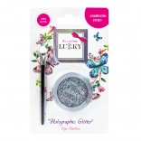 Gelové oční stíny s holografickými třpytkami a štětcem Lukky