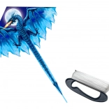 Velký drak modrý s dlouhým ocasem 170 × 130 cm