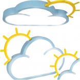 Dětská stropní LED lampa Chmurka s dálkovým ovládáním modrá