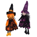 Dekorace na Halloween čarodějnice a strašák na zavěšení