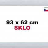 Hliníkový rám na puzzle 93x62 cm - stříbrný